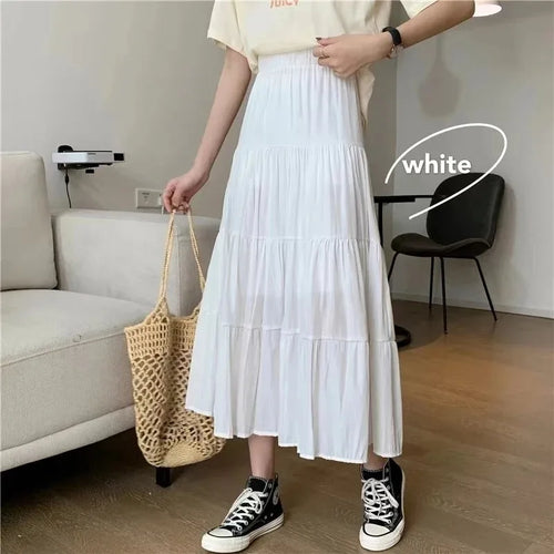 Women's Summer Fashion High-Waist Pleated A-Line Skirt