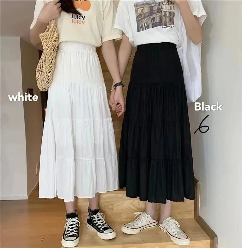 Women's Summer Fashion High-Waist Pleated A-Line Skirt